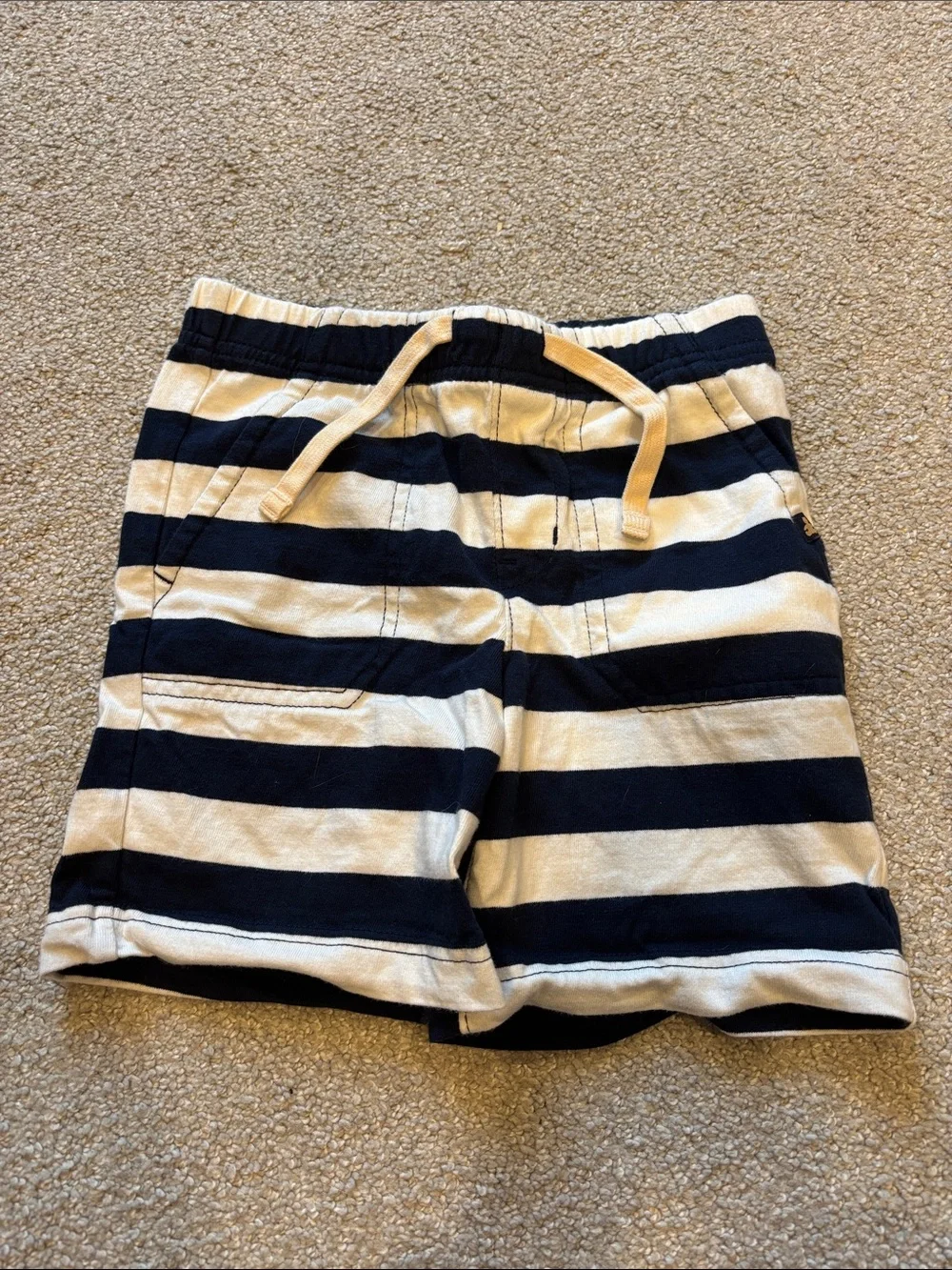 GAP Navy and White Striped Shorts